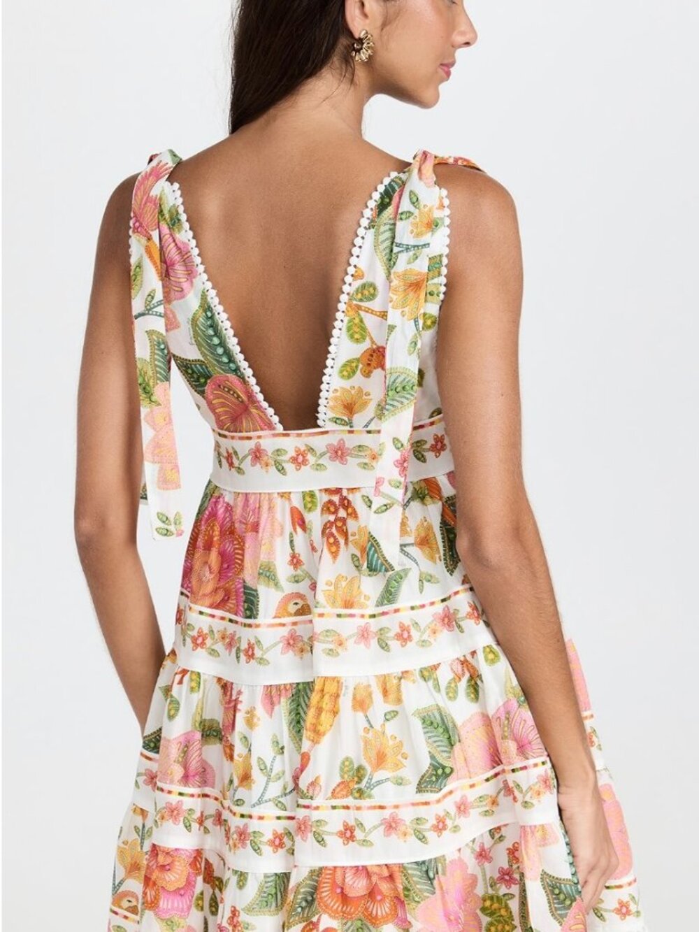 FARM Rio Macaw Bloom Off-White Mibni Dress- XS- MSRP $215 - Picture 2 of 16